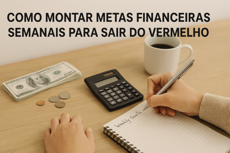 Como montar metas financeiras semanais para sair do vermelho