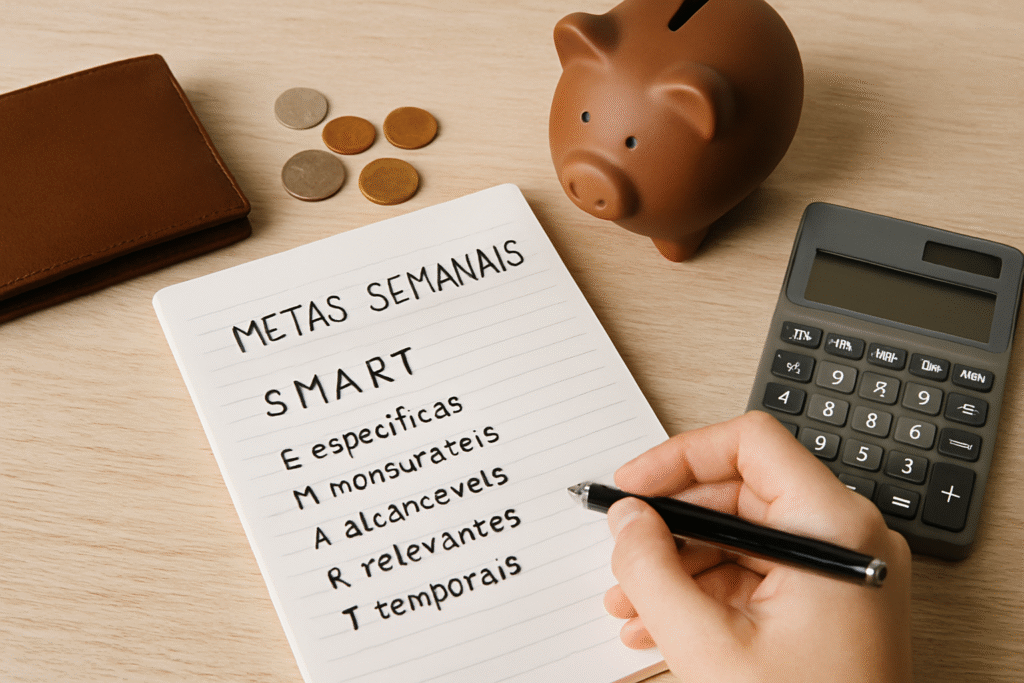 Metas Semanais SMART para fortalecer sua disciplina financeira
