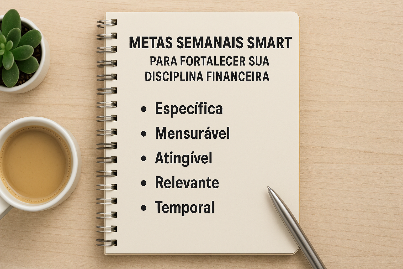 Metas Semanais SMART para fortalecer sua disciplina financeira