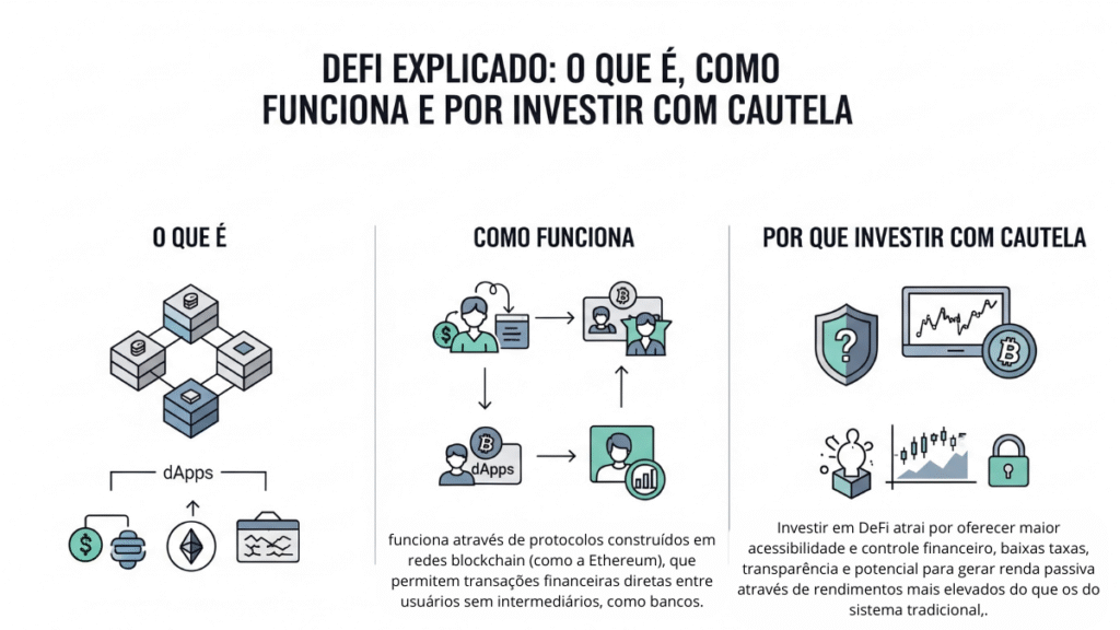 DeFi Explicado: O Que É, Como Funciona e Por Que Investir com Cautela